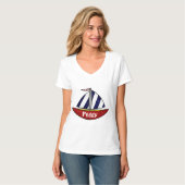 T-shirt nautique de voilier (Devant entier)