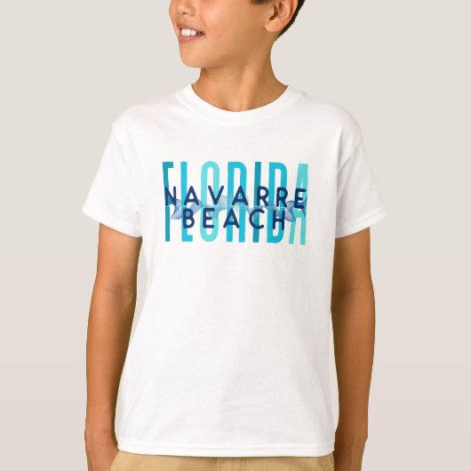 T-shirt Navarre Beach Floride (Ocean Waves) (Devant)
