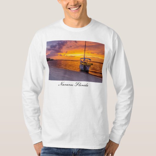 T-shirt Navarre Floride Coucher de soleil long manches (Devant)
