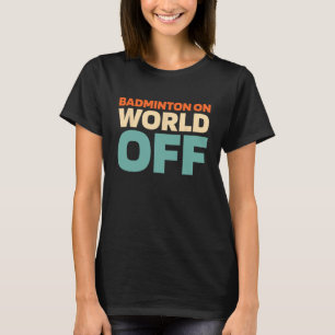 T-shirt Navette Retro - Joueur Badminton Vintage sur le mo