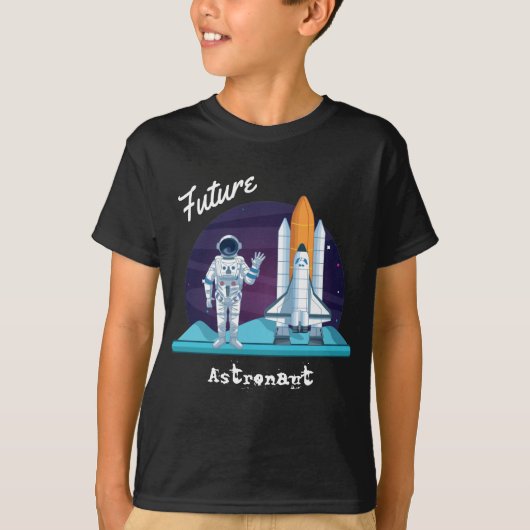T-shirt Navette spatiale astronaute branchée Cartoon Kids (Devant)