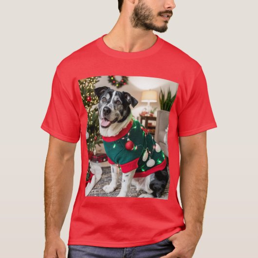 T-shirt Navidad Perruna: Decorando con Estilo (Devant)