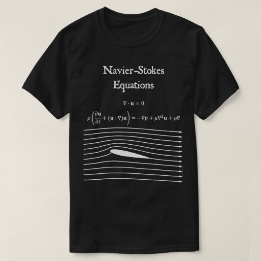 T-shirt Navier Stokes Equation Physique Math Enseignant Ca (Design devant)