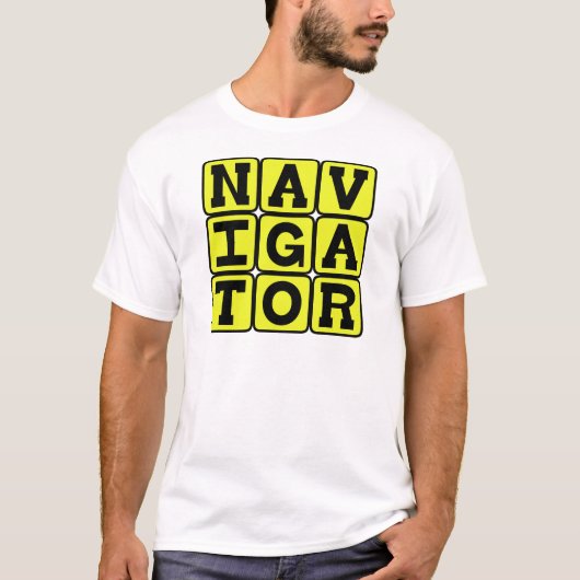 T-shirt Navigateur, Maître de la carte (Devant)