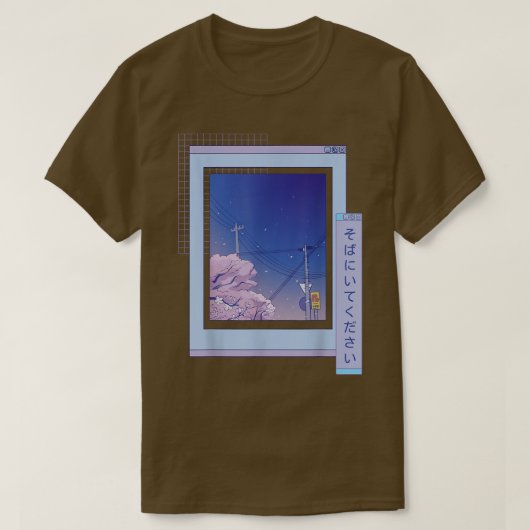 T-shirt Navigateur Sakura Cute Anime Vaporwave Japonais Nu (Design devant)