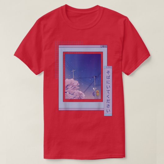 T-shirt Navigateur Sakura Cute Anime Vaporwave Japonais Nu (Design devant)
