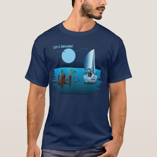 T-shirt Navigation au paradis : Chemise de zombi (Devant)