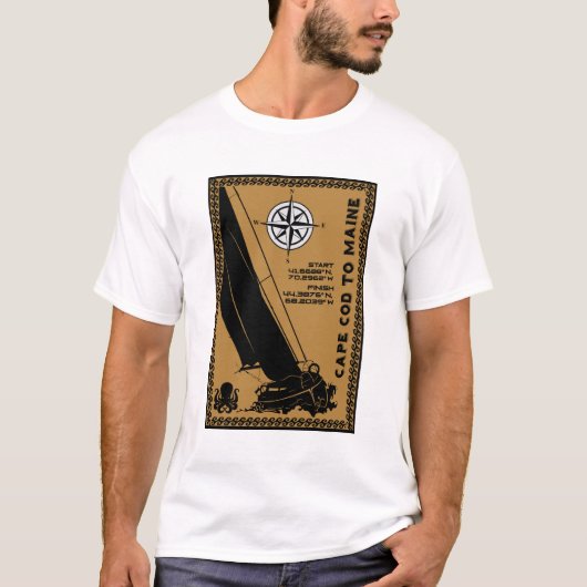 T-shirt Naviguer de Cape Cod au Maine (Devant)