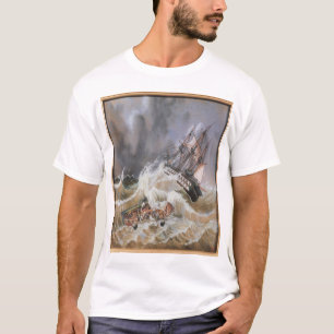T-shirt Navire Clipper Tempête en mer 1870