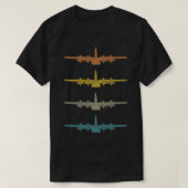 T-shirt Navire d'avion militaire rétro C130 Hercules Vint (Design devant)