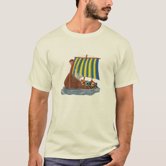 T-shirt Navire de navigation scandinave de bateau de (Devant)