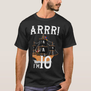 T-shirt Navire de Pirates ARR 10ème Anniversaire Enfant Pi