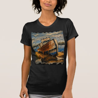 T-shirt Navire échoué fondu | Naufrage côtier surréaliste