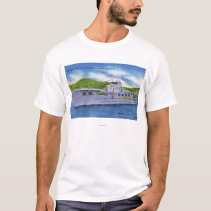 T-shirt Navire en acier Ticonderoga de moteur sur le lac