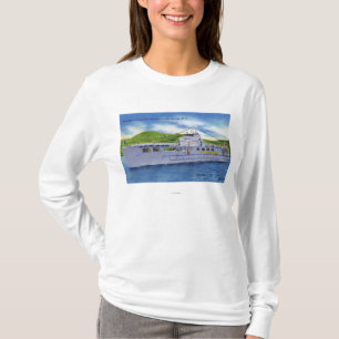 T-shirt Navire en acier Ticonderoga de moteur sur le lac