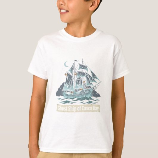 T-shirt Navire fantôme de Casco Bay (Devant)