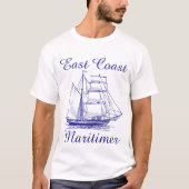 T-shirt Navire maritime de la côte Est Maritimer (Devant)
