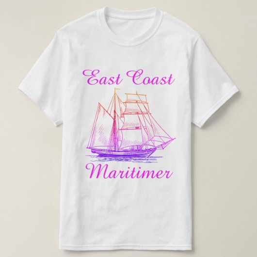 T-shirt Navire maritime de la côte Est Maritimer (Design devant)
