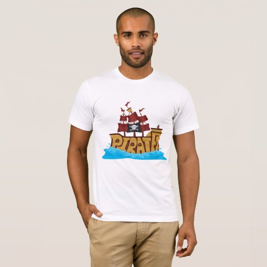 T-shirt navire pirate (Devant entier)