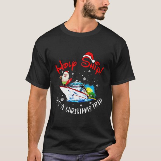 T-shirt Navire Saint C'est un voyage de Noël amusant Père  (Devant)