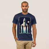 T-shirt Navire spatial rétro de l'ère spatiale des années (Devant entier)