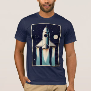 T-shirt Navire spatial rétro de l'ère spatiale des années