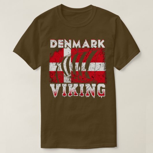 T-shirt Navire viking danois (Design devant)