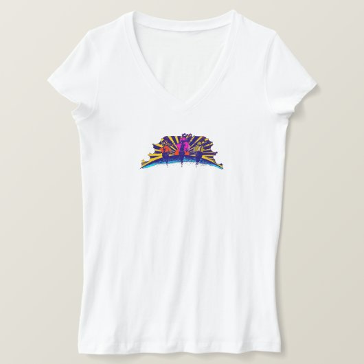 T-shirt Navires de Columbus sur Horizon - (Design devant)