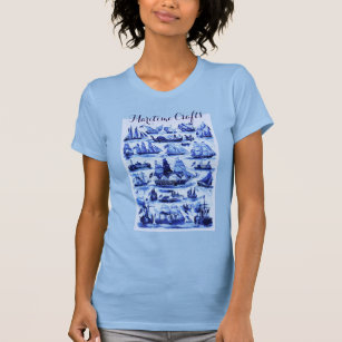 T-shirt NAVIRES vintages, NAVIRES À VOILE, Bleu Marine