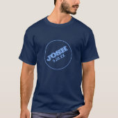 T-shirt Navy Blue Bar Mitzvah avec le logo Nom (Devant)