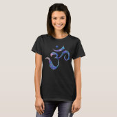 T-shirt Navy Marbré Om (Devant entier)