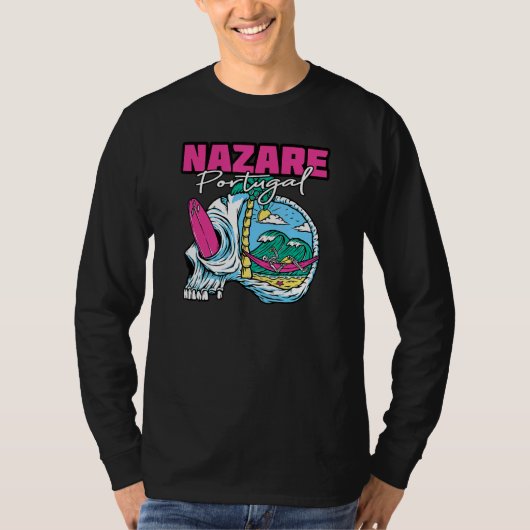 T-shirt Nazare Surfer I Portugal Retro I Surfing I Nazare (Devant)
