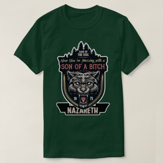 T-shirt Nazareth Cheveux du chien 1975 (Design devant)