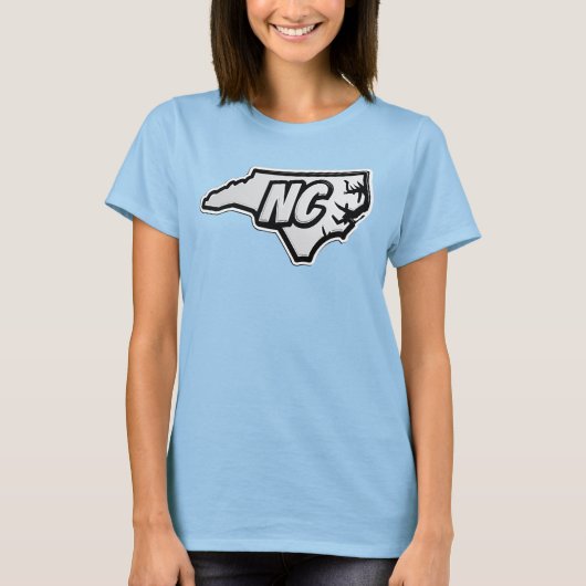 T-shirt NC - Contour de l'État (Devant)