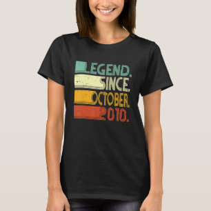 T-shirt Né 12e anniversaire 12 ans Légende depuis octobre