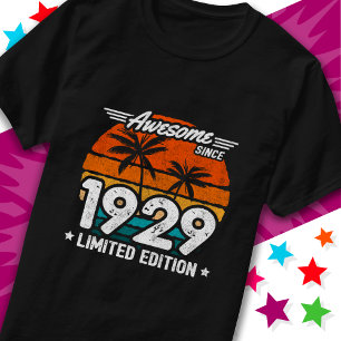 T-shirt Né 1929 Limited Edition Retro Awesome depuis 1929