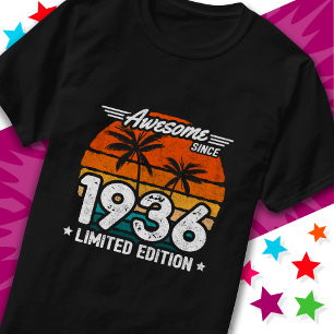 T-shirt Né 1936 Limited Edition Retro Awesome depuis 1936