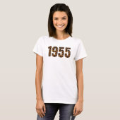 T-shirt Né 1955 Anniversaire Empreinte de léopard de fête (Devant entier)