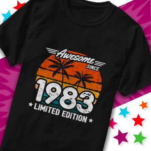 T-shirt Né 1983 Limited Edition Retro Awesome depuis 1983
