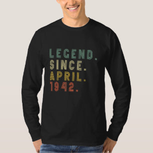 T-shirt Né 80 ans 80e anniversaire Légende rétro depuis