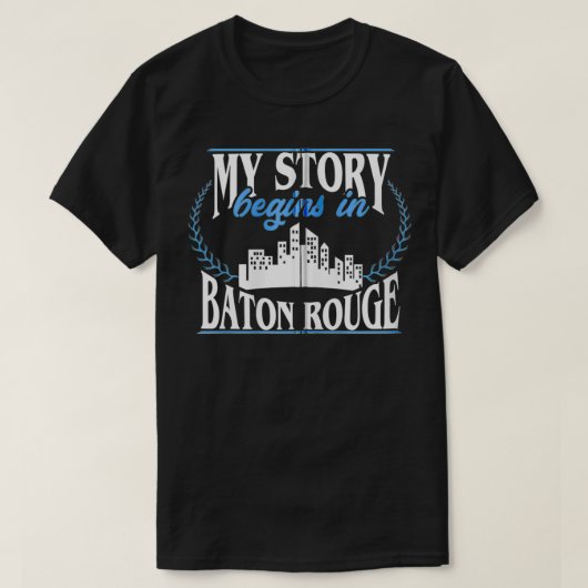 T-shirt Né à Baton Rouge Zip (Design devant)