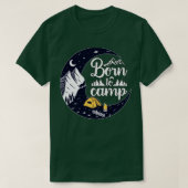 T-shirt Né à Camp Mountains Wolf Moon (Design devant)