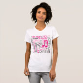 T-shirt Né à Dance Pink/Black ID277 (Devant entier)