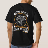 T-shirt Né À Des Poissons Forcés À Travailler (Dos)