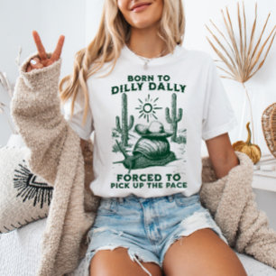 T-shirt Né à Dilly Dally Vintage Western Desert Snail