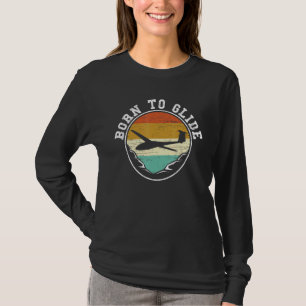 T-shirt Né À Glide Glider Aéronautique Pilote Ai