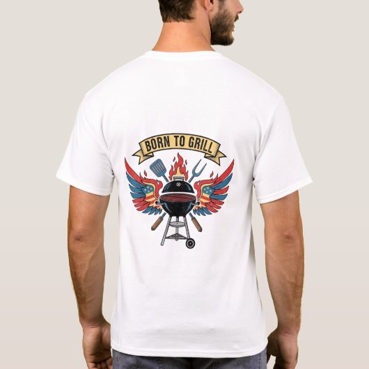 T-shirt NÉ À GRILL ← ← ♥ - Ultimate BBQ Grill Master (Dos)
