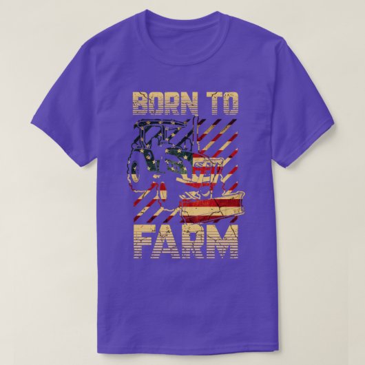 T-shirt Né à la ferme2 (Design devant)