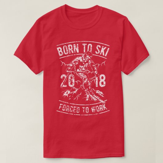 T-shirt Né À Ski (Design devant)