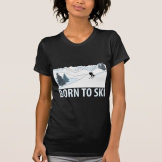 T-shirt Né à Ski Sports d'hiver